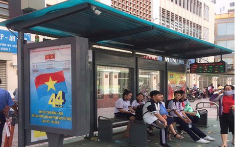 Nhà chờ xe buýt hiện đại bậc nhất TP.HCM sử dụng điện mặt trời