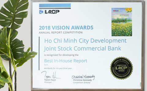 Báo cáo thường niên HDBank đạt giải Bạch kim quốc tế