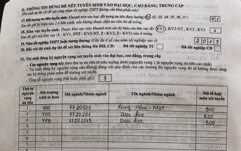 Rớt ĐH Y dược TP.HCM dù hơn điểm chuẩn, lại đậu trường không đăng ký