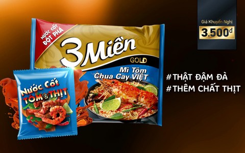 Mì 3 Miền Tôm Chua Cay Việt: Thật đậm đà – Thêm chất thịt