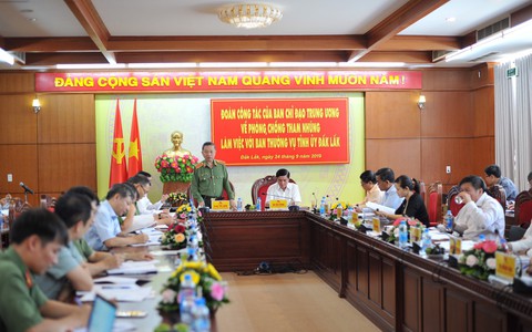 Bộ trưởng Tô Lâm làm việc về phòng chống tham nhũng tại Đắk Lắk