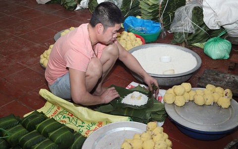 Bánh chưng Tranh Khúc vào vụ tết