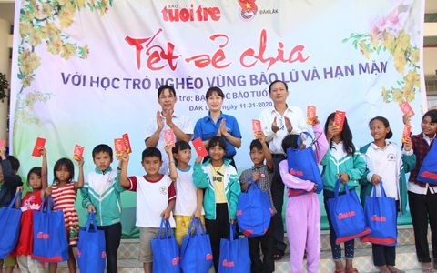 600 suất quà xuân đến với học trò nghèo Tây Nguyên