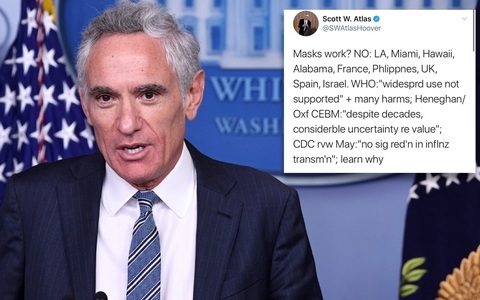 Twitter xóa bài 'đeo khẩu trang không có tác dụng chống corona' của cố vấn ông Trump