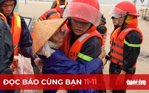 Đọc báo cùng bạn 11-11: Bão số 12 đổ bộ, cứu được dân, giảm thiệt hại