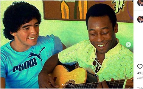 Pele viết tâm thư 'đẫm nước mắt' tưởng nhớ Maradona