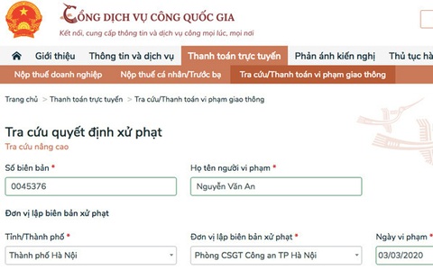 Tích hợp 65 dịch vụ công trên Cổng Dịch vụ công quốc gia