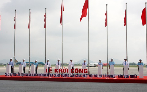 Khởi công nâng cấp đường băng sân bay Nội Bài và Tân Sơn Nhất