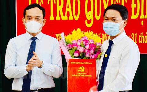 Chủ tịch UBND quận 4 làm bí thư Huyện ủy huyện Bình Chánh