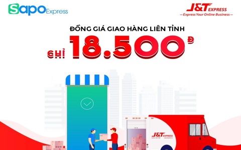 Chuyển phát nhanh J&T Express đồng giá giao hàng liên tỉnh chỉ 18.500đ trên Sapo