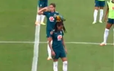 Video: Nữ tuyển thủ Brazil ‘đứng hình’ vì chú vẹt đáp lên đầu