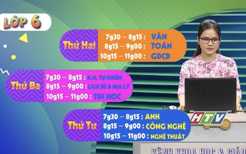 TP.HCM: Học sinh lớp 6 và lớp 9 có thể học trên truyền hình từ ngày mai