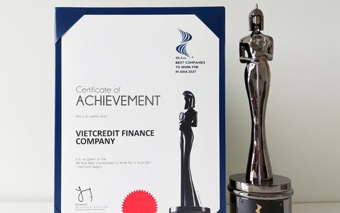VietCredit được vinh danh 'Nơi làm việc tốt nhất châu Á'