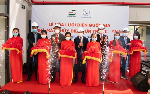Quảng Ngãi thêm một nhà máy thủy điện hòa vào lưới điện quốc gia