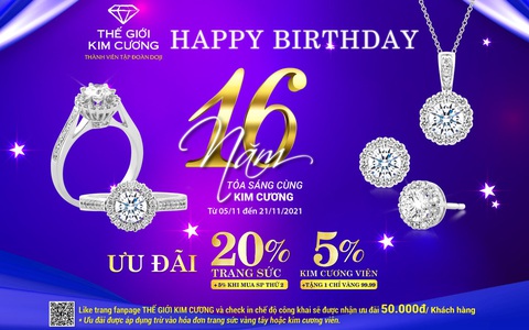 Thế Giới Kim Cương tri ân khách hàng nhân kỉ niệm hành trình 16 năm