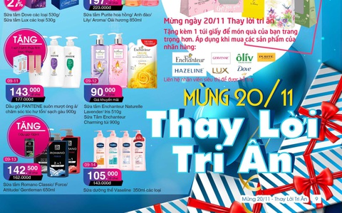 Co.opmart và Co.opXtra giảm giá 'sốc' chỉ còn 5.000đ mừng Ngày 20/11