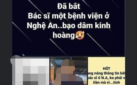Xác minh vụ 'bắt bác sĩ ở Nghệ An liên quan clip bạo dâm'