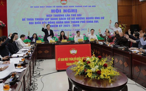 Hà Nội nhất trí danh sách sơ bộ 188 ứng viên đại biểu HĐND thành phố
