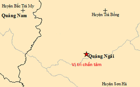 Liên tiếp xảy ra 2 trận động đất ở Quảng Ngãi