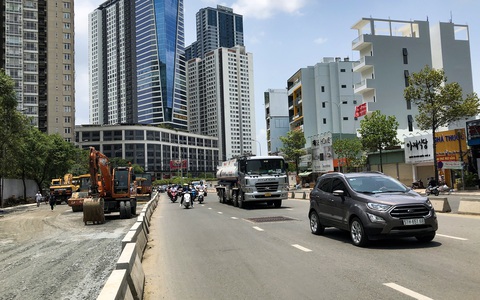 Khẩn trương thi công đưa đường Nguyễn Hữu Cảnh kịp cán đích dịp 30-4
