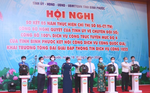 Bình Phước: 100% dịch vụ công trực tuyến mức độ 4 kết nối với Cổng dịch vụ công quốc gia