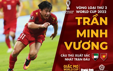 Minh Vương xuất sắc nhất trận UAE - Việt Nam