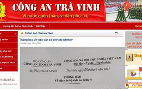 Thượng úy công an 'không tiền sử bệnh lý' chết tại nhà là do nhồi máu cơ tim