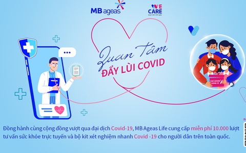 MB Ageas Life tặng 10.000 gói tư vấn sức khỏe và bộ kit xét nghiệm COVID-19