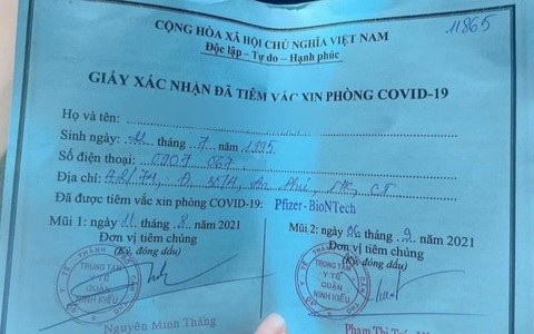 Xác minh nhân thân cô 'em bạn dì'' khoe tiêm đủ 2 mũi vắc xin nhờ "xin ông anh"
