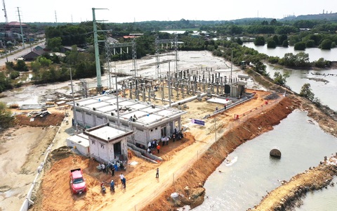 Đóng điện thành công trạm 110kV Long Sơn