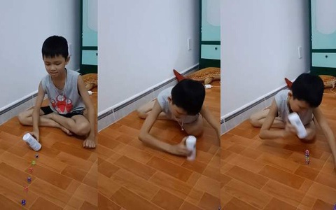 Cậu bé lắc xí ngầu như trong phim 'Thần bài' Châu Tinh Trì