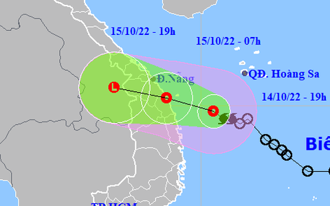 Bão Sơn Ca suy yếu thành áp thấp nhiệt đới trên vùng biển Đà Nẵng - Quảng Ngãi