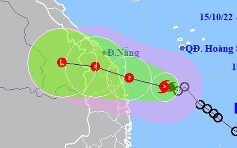 Bão Sơn Ca đang cách Đà Nẵng - Quảng Ngãi 200km
