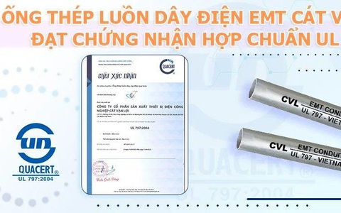 Ống luồn dây điện EMT chống cháy của Cát Vạn Lợi đạt chuẩn UL 797