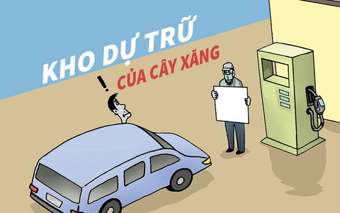 Cây xăng với kho dự trữ dồi dào