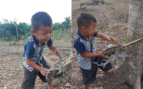 Bé trai giả tiếng máy cưa siêu đỉnh (P2)