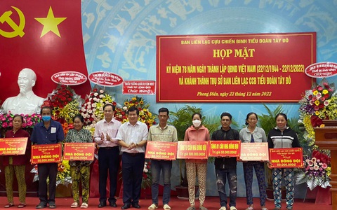 Khánh thành trụ sở Ban Liên lạc cựu chiến binh Tiểu đoàn Tây Đô