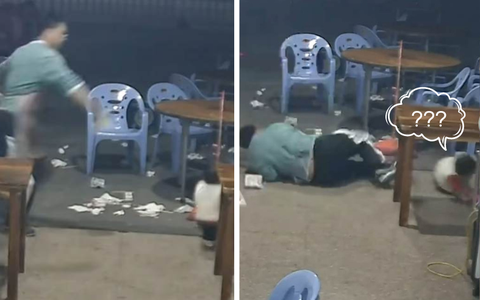 Bố ra tay nghĩa hiệp cứu con nhỏ khỏi té, vô tình làm bé ngã đau hơn