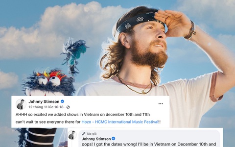 Quá hào hứng đến Việt Nam ra mắt single mới, Johnny Stimson công bố nhầm ngày diễn