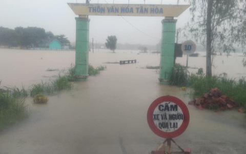 Phú Yên: Mưa lớn gây ngập, chia cắt nhiều địa phương