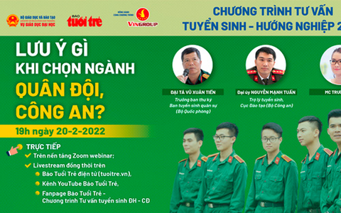 Trực tiếp: Tư vấn đặc biệt dành cho các thí sinh quan tâm đến ngành quân đội, công an