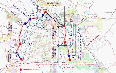 Đường vành đai 3 TP.HCM có gần 13km đi trên cao qua TP Thủ Đức