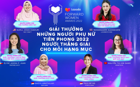 Đại diện Việt Nam giành giải ‘Ngôi sao mới nổi bật’ tại Lazada Forward Women Awards