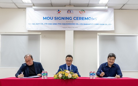 CJ Vina Agri hợp tác phát triển ngành nuôi tôm cùng ShrimpVet và B.H.N