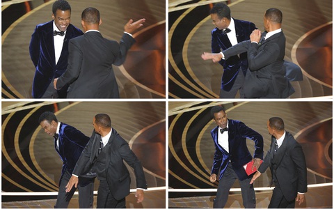 Cú tát 'trời giáng' Will Smith dành cho Chris Rock tại Oscar 2022: Ai đúng ai sai?