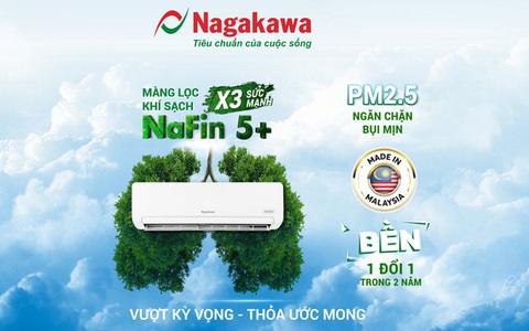 Công nghệ màng lọc khí sạch NaFin 5+ X3 sức mạnh giúp ngăn chặn bụi mịn