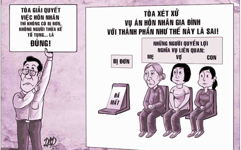Tranh cãi vụ án xử người chết là bị đơn
