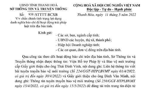 Địa phương cảnh báo: Trang thông tin điện tử cũng giới thiệu phóng viên đi cơ sở viết tin bài