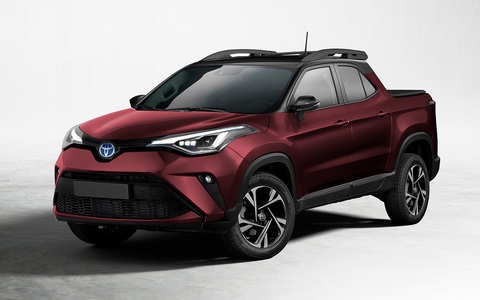 Bán tải 'đàn em' của Toyota Hilux sẽ như thế nào: Pha lẫn RAV4 và C-HR