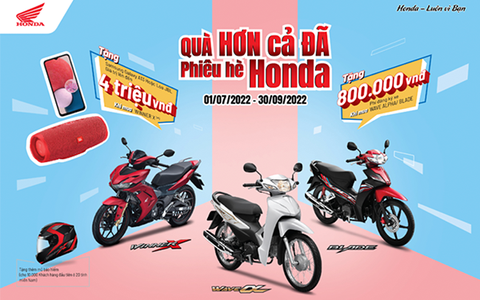 Honda tung loạt quà tặng lớn cho 3 dòng xe số và xe tay côn